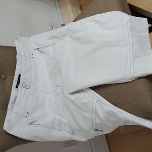 DKNY Golf White Zip Bermuda Shorts 12